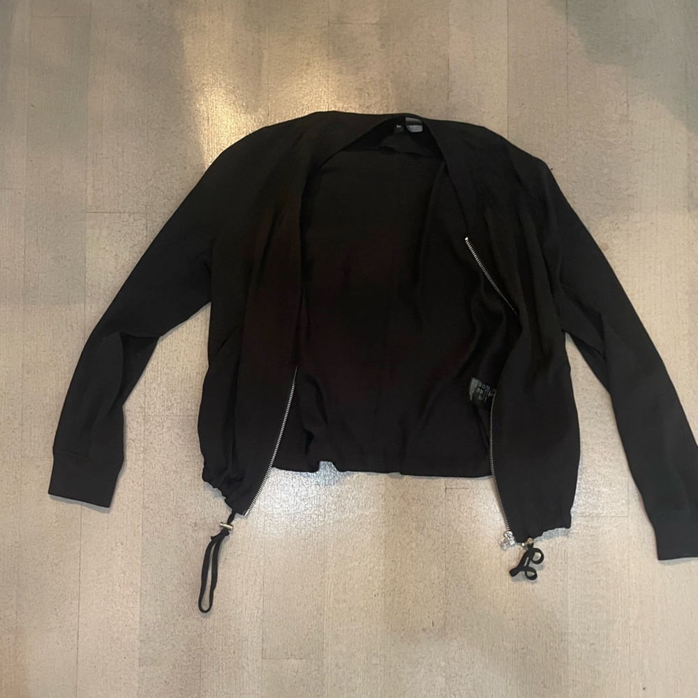 Black Zara bomber jacket